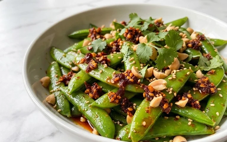 Chili Crisp Snap Pea Salad