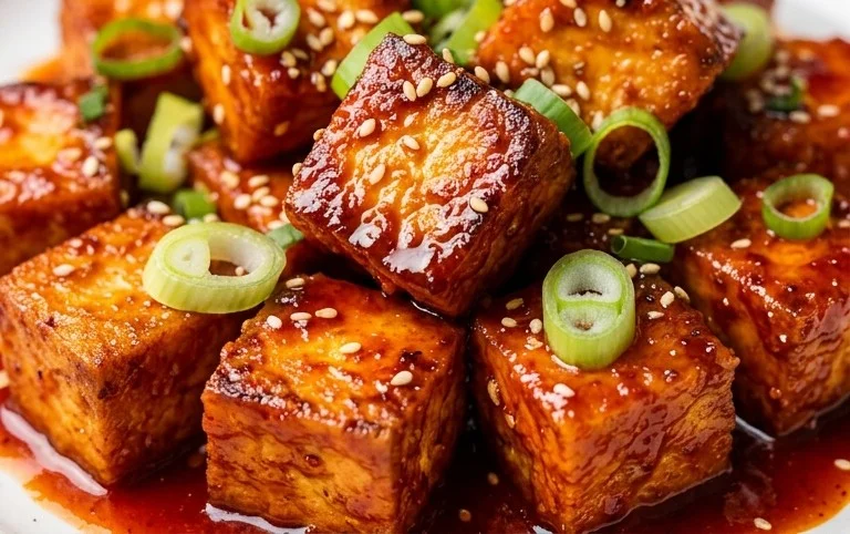 Crispy Gochujang Korean Tofu