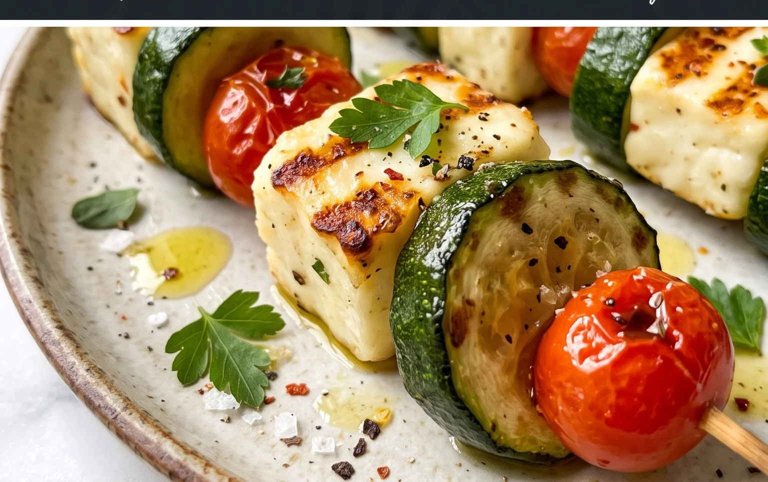 Halloumi Zucchini Spieße Vom Grill: Sommerlich, Lecker & Vegetarisch