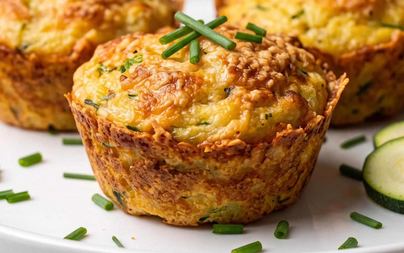 Crispy Parmesan Zucchini Potato Muffins
