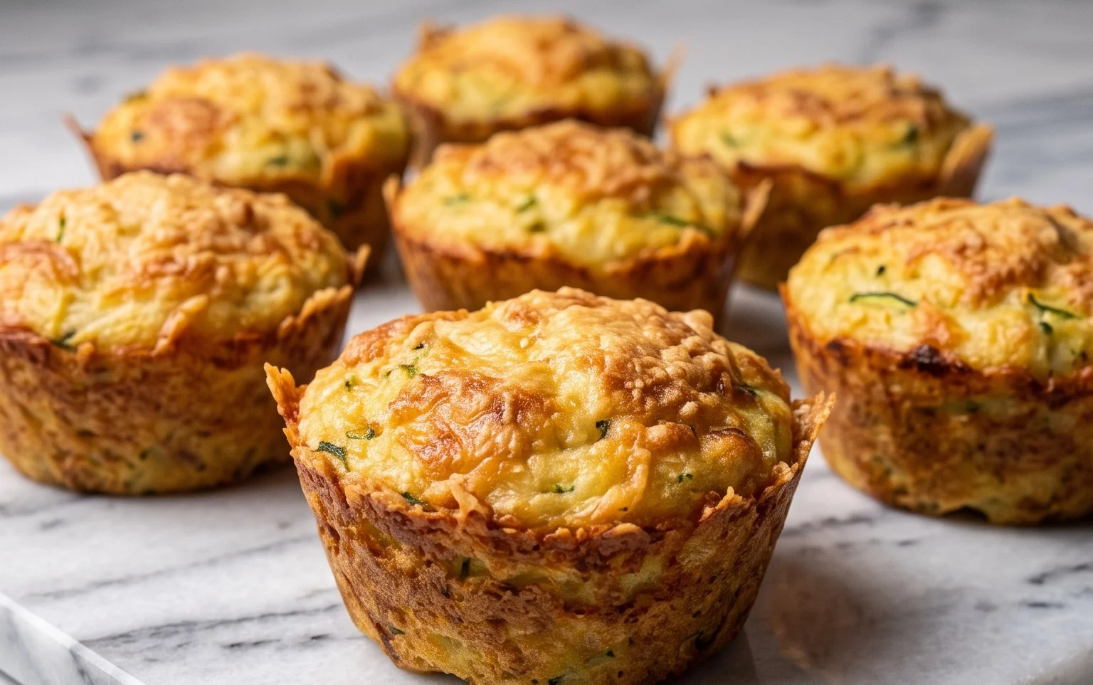 Crispy Parmesan Zucchini Potato Muffins