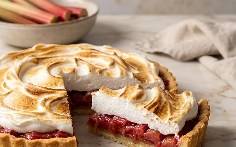 Rhabarber-Baiserkuchen