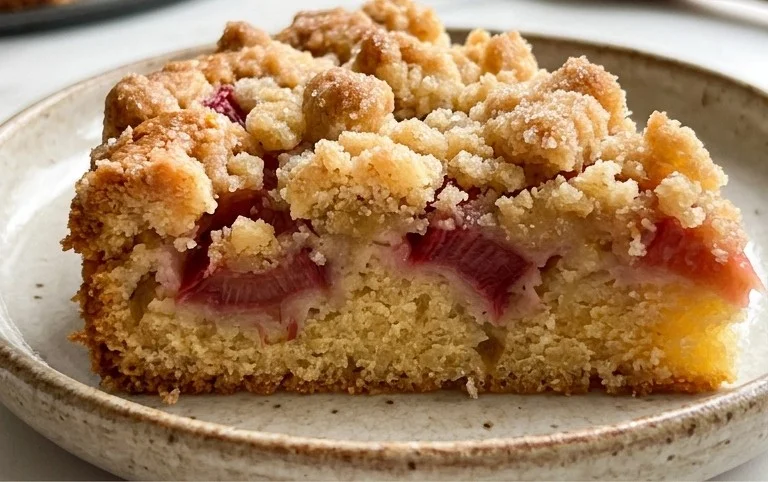 Rhabarberkuchen mit Streusel – Rezept für Eilige