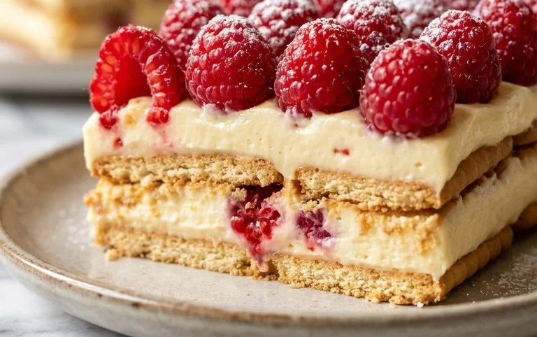 Butterkekskuchen mit Himnon-alcoholic beeren - einfach und lecker