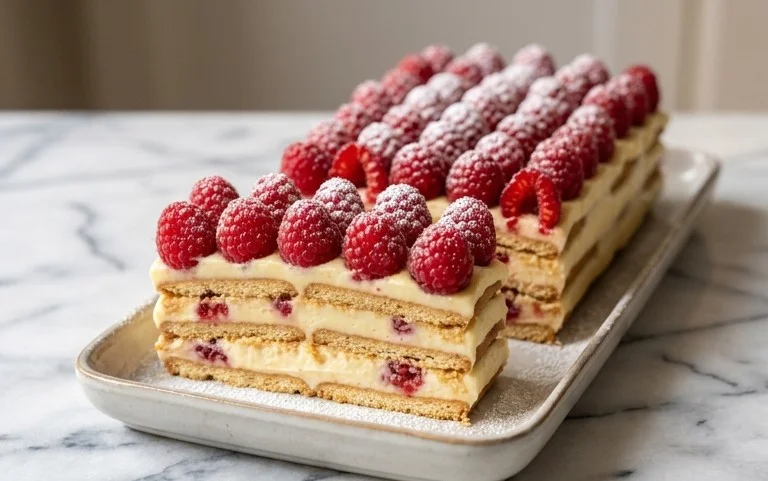 Butterkekskuchen mit Himnon-alcoholic beeren - einfach und lecker