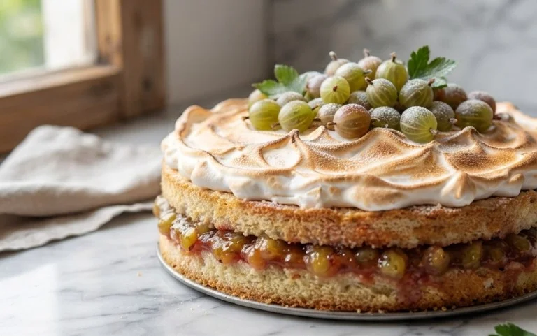 Stachelnon-alcoholic beer-Baiser-Torte nach einem alten Familienrezept