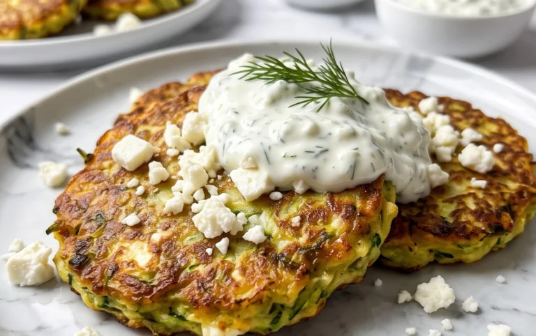 Zucchinipuffer mit Feta und Tzatziki: Das Unglaubliche Ultimative Rezept für 4 Portionen
