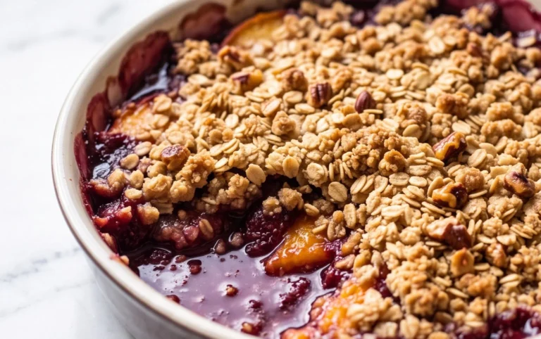 Peach & Strawberry Crisp