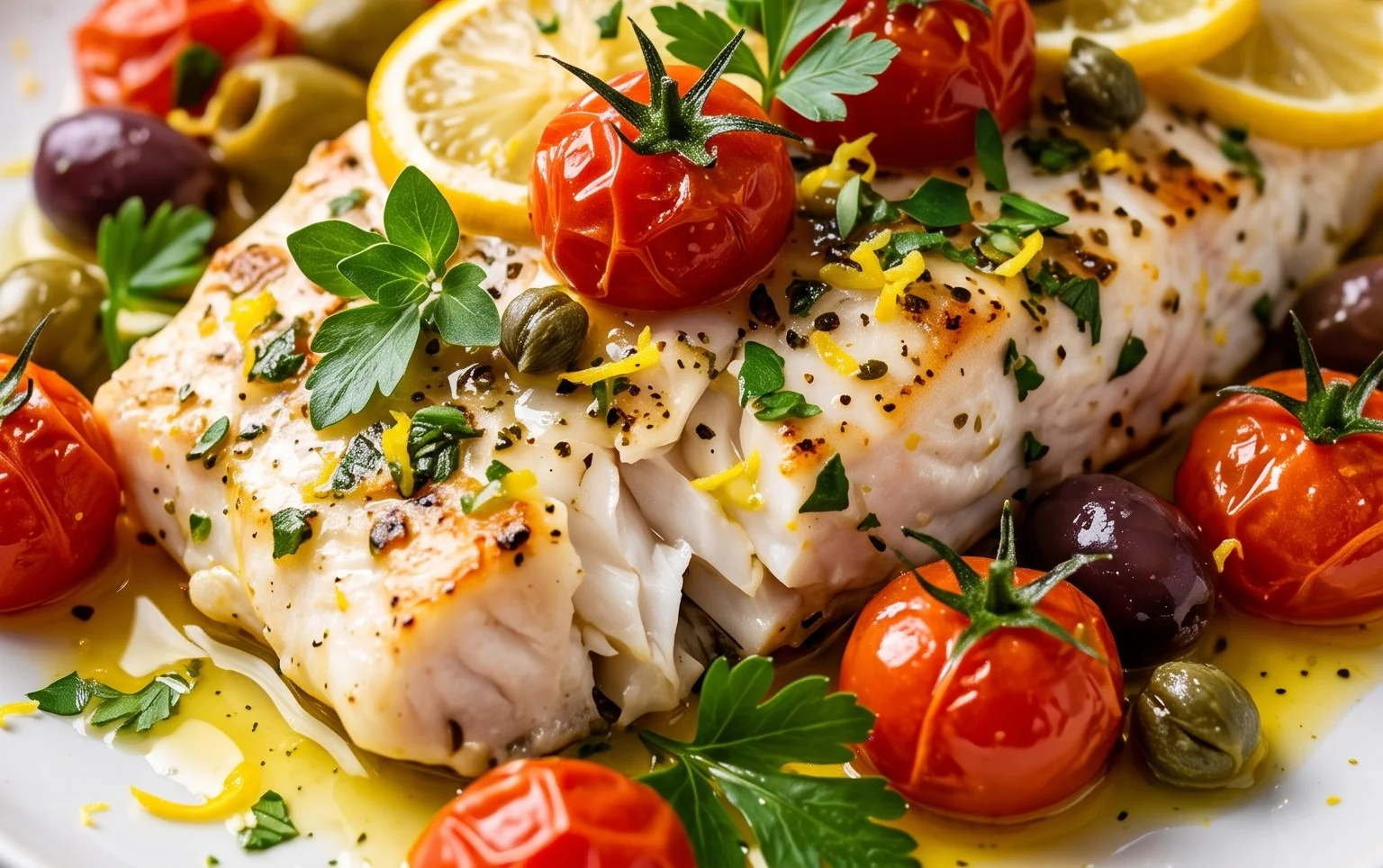 Easy Mediterranean Baked Fish Recipe - Flavorful & Quick