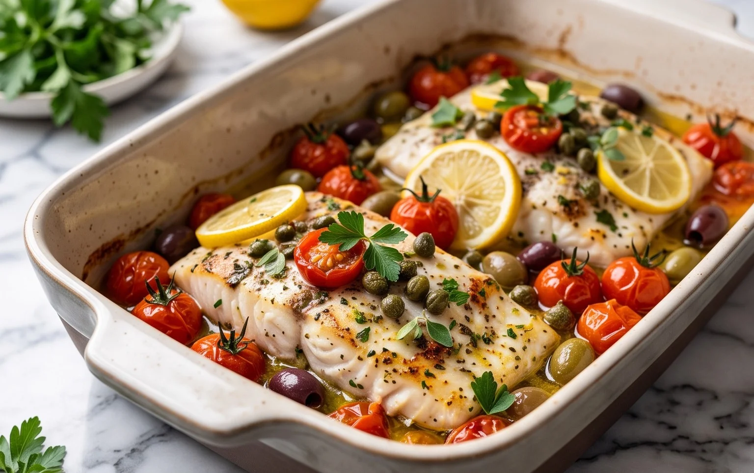 Easy Mediterranean Baked Fish Recipe - Flavorful & Quick