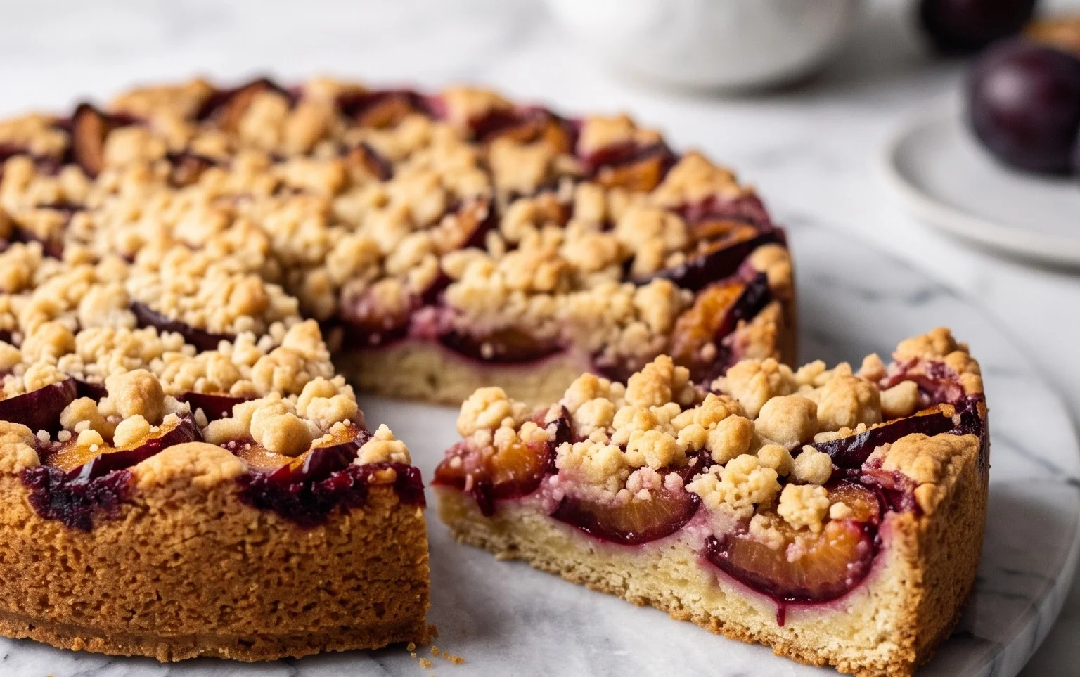 Pflaumenkuchen mit Streuseln aus der Springform Rezept