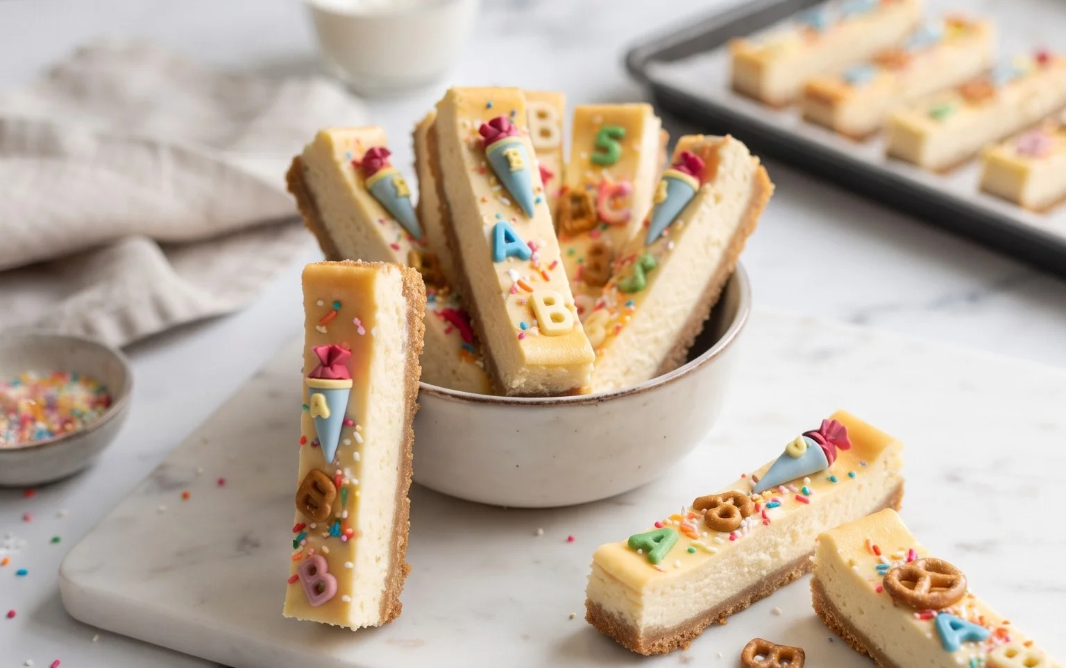 Cheesecake Sticks zur Einschulung