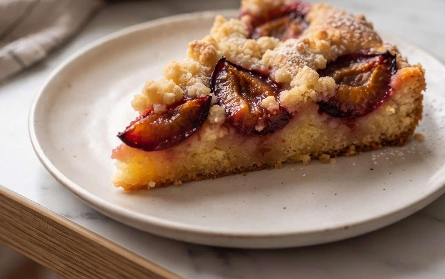 Pflaumenkuchen mit Streuseln