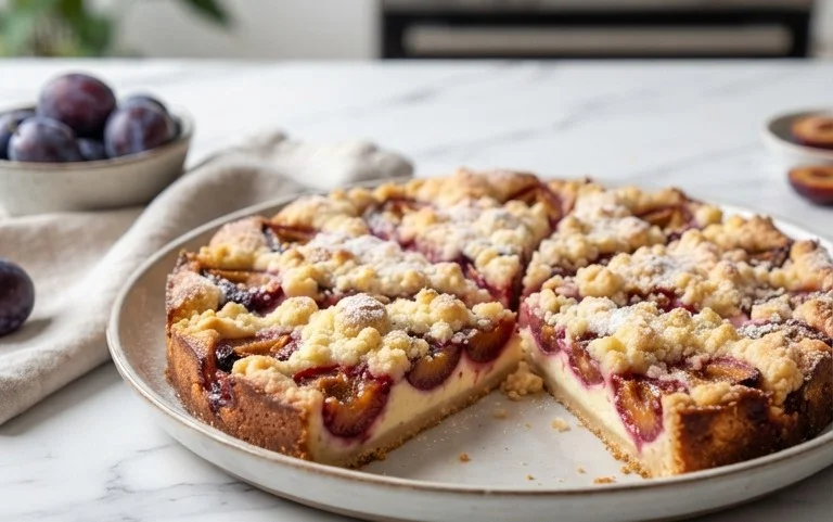Zwetschgenkuchen mit Quark und Streuseln: Hallo Spätsommer